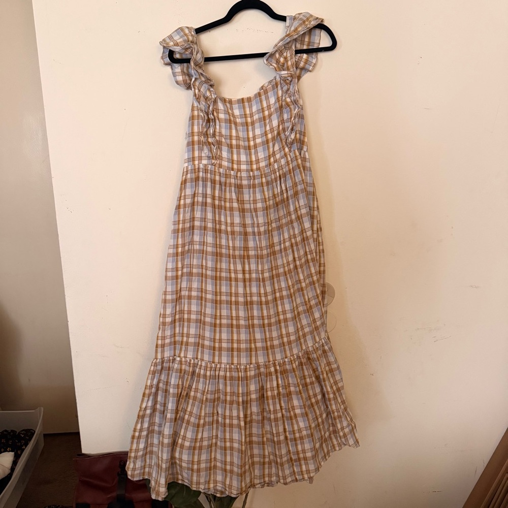 Madewell Plaid Sleeveless Dress